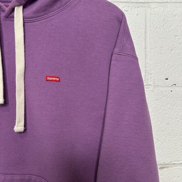 Supreme Box Logo Drawcord Hooded Sweatshirt “Purple” FW23 - Picture 3 of 11